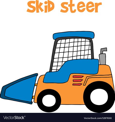 cartoon pictures of skid steer|skid steer vector image.